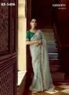 Pankhudi By Kimora Pure Based Fancy Fabric Handwork Designer Saree